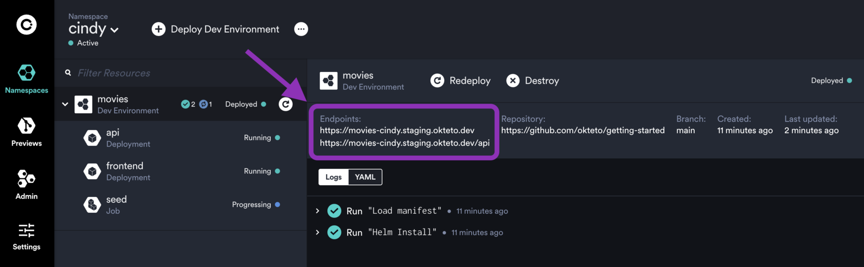 Movies Onboard Endpoints